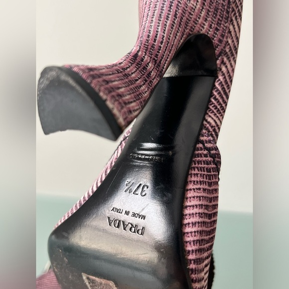 Vintage Prada Embellished Jeweled Night Out Slip On Heels Size 37.5 / US 7.5 - Picture 2 of 9